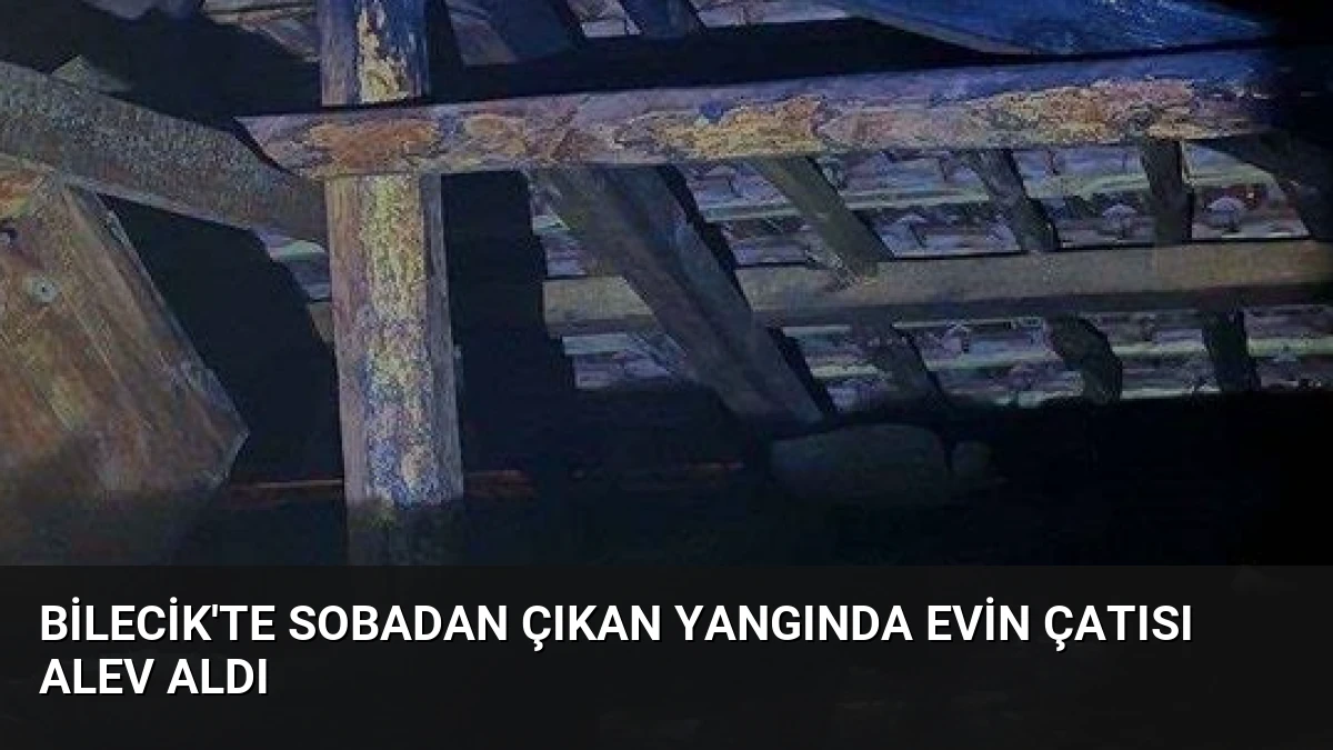 Bilecik’te Sobadan Çıkan Yangında Evin Çatısı Alev Aldı