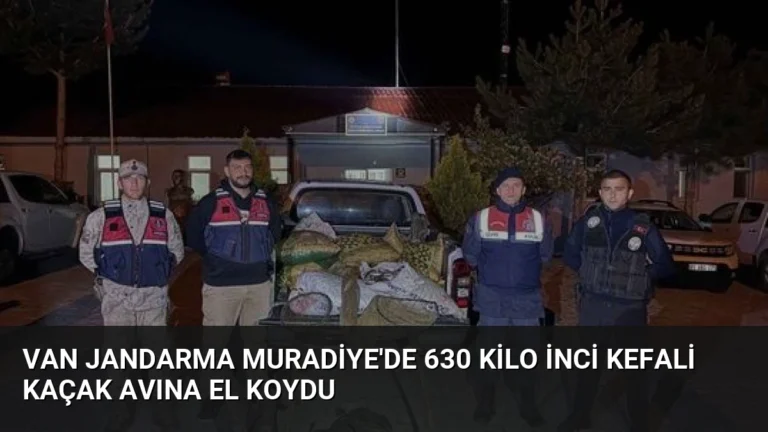 Van Jandarma Muradiye’de 630 Kilo İnci Kefali Kaçak Avına El Koydu