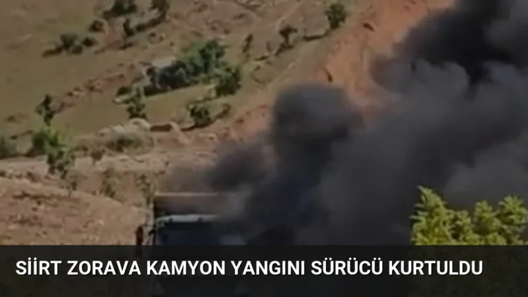 Siirt Zorava Kamyon Yangını Sürücü Kurtuldu