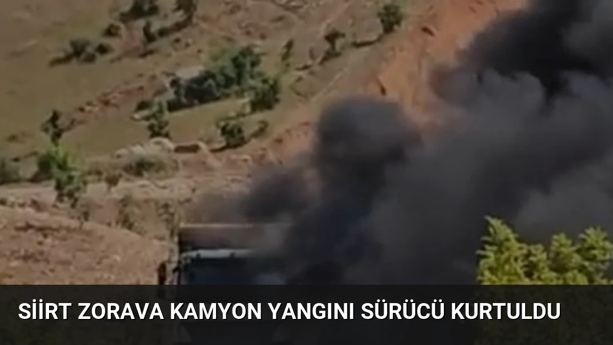 Siirt Zorava Kamyon Yangını Sürücü Kurtuldu