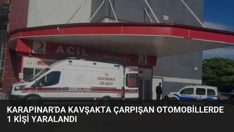 Karapınar’da Kavşakta Çarpışan Otomobillerde 1 Kişi Yaralandı