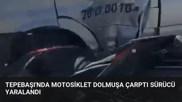 Tepebaşı’nda Motosiklet Dolmuşa Çarptı Sürücü Yaralandı