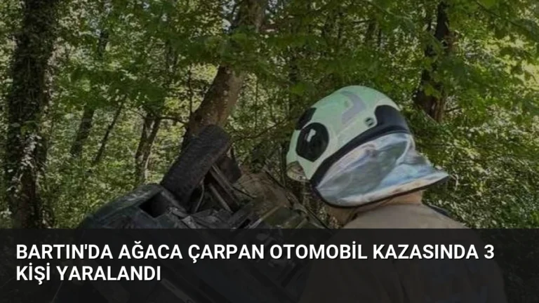 Bartın’da Ağaca Çarpan Otomobil Kazasında 3 Kişi Yaralandı