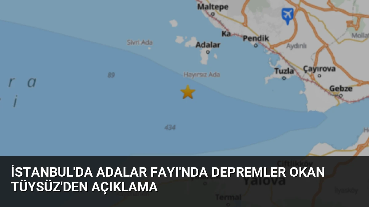 İstanbul’da Adalar Fayı’nda Depremler Okan Tüysüz’den Açıklama