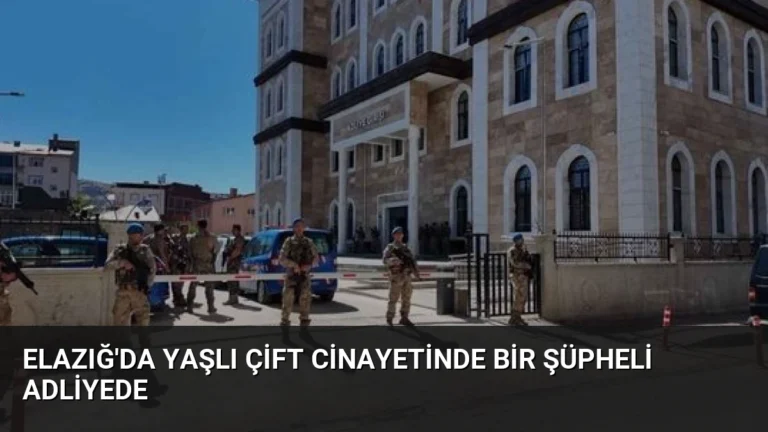 Elazığ’da Yaşlı Çift Cinayetinde Bir Şüpheli Adliyede