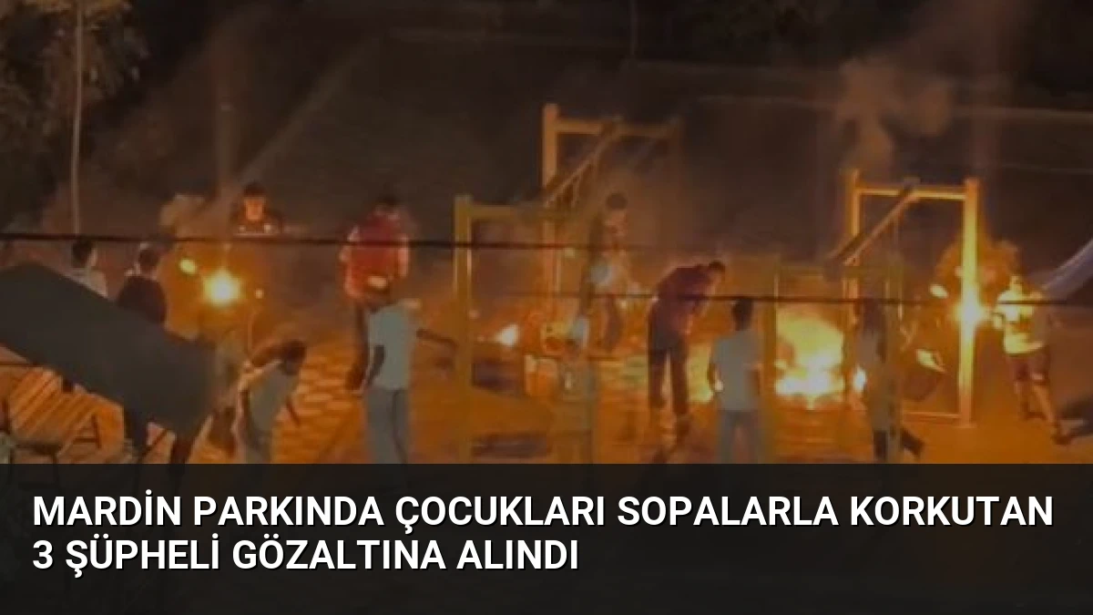 Mardin Parkında Çocukları Sopalarla Korkutan 3 Şüpheli Gözaltına Alındı
