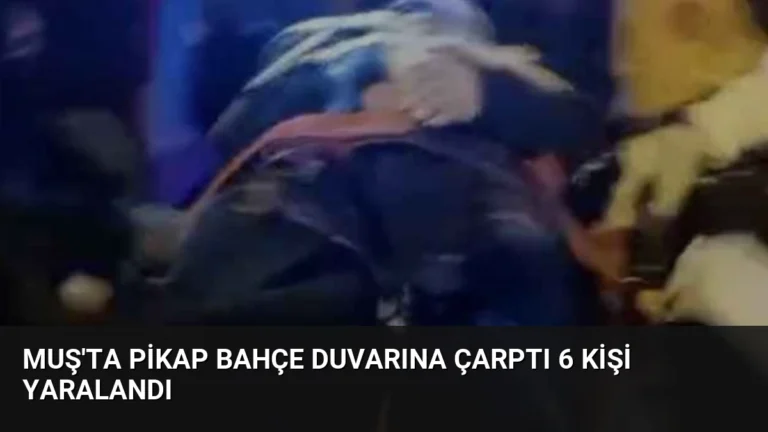Muş’ta Pikap Bahçe Duvarına Çarptı 6 Kişi Yaralandı