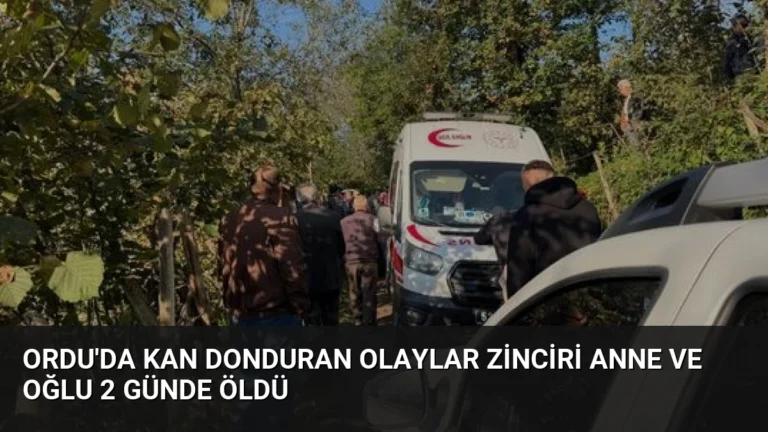 Ordu’da Kan Donduran Olaylar Zinciri Anne ve Oğlu 2 Günde Öldü